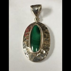 Sterling Silver and Malachite Pendant by Starborn